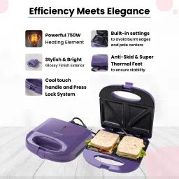 the better home by fumato Breakfast Combo: Sandwich & Egg Maker| 1-Year Warranty| Color-Coordinated Grill image 5