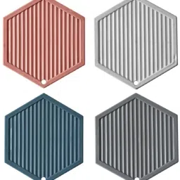 Silicone Trivet Mats Hot Pads,Heat Resistant Hot Pads for Kitchen(Random Color) Polyvinyl Chloride Trivet-7