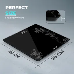 beatXP Gravity Flora Digital Weight Machine with Thick Tempered Glass & LCD Display Weighing Scale image 3