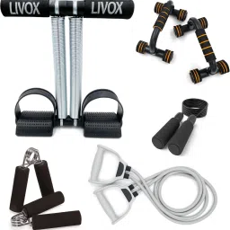 Tummy Trimmer, Toning tube, Pushup Bar, Skipping Rope, 2handgripper Ab Exerciser-24