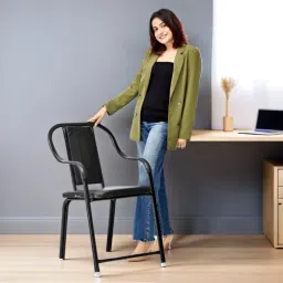 Home/Office/Visitor/Study/Executive/Computer/Student/Work from Home Study Chair Leatherette Office Arm Chair-image-70
