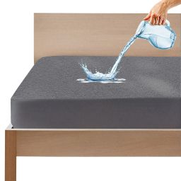 Fitted Single Size Waterproof, Stretchable, Breathable Mattress Cover-image-99