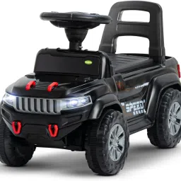Baby Ride on Car for Kids, Push Ride on Jeep with Music, LED Light & Backrest Rideons & Wagons Non Battery Operated Ride On-image-83