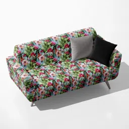 AZ5008143SOF_FB_RF_R-SP_D56^80_VL Watercolor Cactus Floral Pattern Velvet Sofa Fabric Sofa Fabric-42