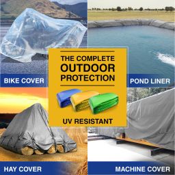 9FT X 6FT 120GSM Silver Tarpaulin Tent - For Truck body, Car, Bike, Grain Covers, Pond Liners-image-21