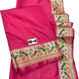 Ishrattextile Traditional Peacock Silk Dhoti With Silk Dupatta 4+2 Mtr Woven Men Dhoti-image-4