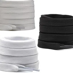 XERUS Shoe Laces Flat Black White Light Grey 150cm shoe lace for Sneakers Canvas shoes Shoe Lace-image-28