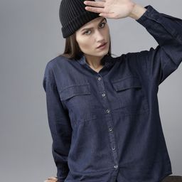roadster Women Regular Fit Solid Casual Shirt-picture-10