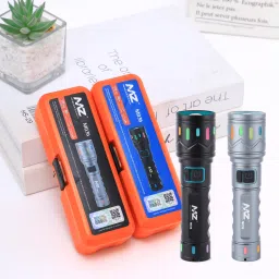 mz M036 (ZOOMABLE METAL LED TORCH)3 Modes Flashlight, Super Bright 80W LED Light Torch image 4