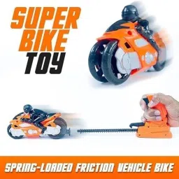 Pull Back Speed Bike with Launcher Friction Powered Two Wheel Rider Racing Toy-20