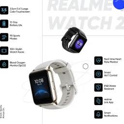 realme Watch 2 with 320 x 320p Ultra Sharp 600 nits Display & up to 12-day Battery Smartwatch image 3