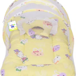 Baby Mosquito Net Bed with Cushioned Pillow Standard Crib-image-8
