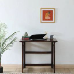 woodsworth from pepperfry Bern Sheesham Wood Foldable Study Table in Scratch Resistant Provincial Teak Finish-picture-33