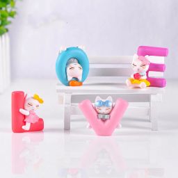 LOVE Cat Figurines Garden Decor DIY Crafts Cake Toppers New Valentines Gift Home Decorative Showpiece - 4 cm-image-57