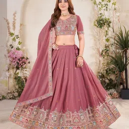 Embroidered Semi Stitched Lehenga Choli-image-55