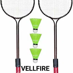 Double shaft Badminton with 3 pvc shuttles Badminton Kit-image-96