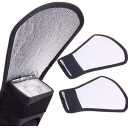 VTS Mini Flash Diffuser Reflector for Camera Flash Bounce Card (Silver/White) Camera Flash Bounce Card Diffuser-30