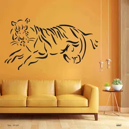 millionminds Lion 16X24 Inches Wall Painting Stencil Design STNL_867 Reusable and Washable Modern Wall Painting Stencil Design For Wall, Living Room Painting, Hotels Painting, Bedroom, Hall Decoration Stencil-picture-18