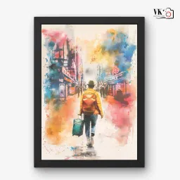 Decorative Wall Painting with Frame | Perfect for Bedroom, Hall & Office Digital Reprint 12 inch x 9 inch Painting-image-11