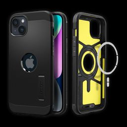 spigen Tough Armor MagFit TPU & Polycarbonate Back Case for Apple iPhone 14 Plus (Wireless Charging Compatible, Black)-image-47