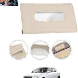 Universal Leatherite Rectangle Beige Tissue Box For Car/office/Home-257 Vehicle Tissue Dispenser-image-63