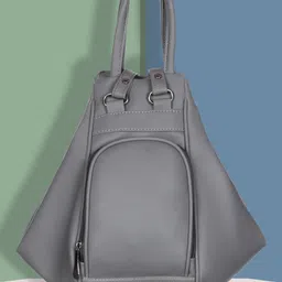 creeper Small 8 L Backpack Large 8L Backpack Women's Faux Leather Multi Color Harrie Backpack (Grey)-picture-42