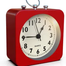 Analog Red Clock-25