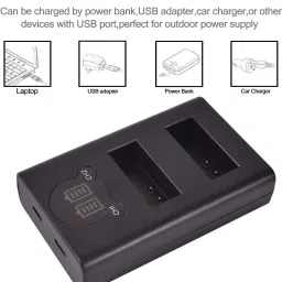 Onkliq LP-E17 Dual Fast USB Type 'C' Cable with LCD Display Camera Battery Charger image 2
