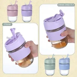 trk impex Sipper Mug Reusable Leak-proof with Lid and Straw image 2
