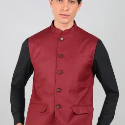Self Design Men Waistcoat-image-46