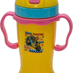 Grippy Twin Handle Straw Sipper with Retractable Head- Spill Proof-picture-1
