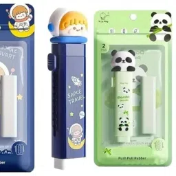 cute panda and Space Theme Cute Erasers Push-Pull Mechanism Eraser Non-Toxic Eraser-image-10