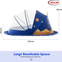 kolar Polyester Infants Washable Space Print Bottomless Net for Infants (0-24 Months) Safe & Easy Sleep Solution Mosquito Net image 4