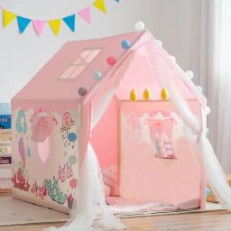 Jumbo Size Kids Play Tent PINKHouse for 5Year Old Girls and Boys-image-42