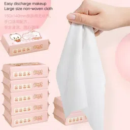 1 Pack (8pcs x 8pack) Mini Wet Wipes, Pocket Tissue Papers, Paper Napkin Wipe Warmer-picture-44
