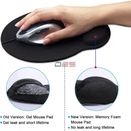 D25 Combo Pack of USB 2.0 Wired Mouse and Wrist Support Mousepad for Laptop,Computer Wired Ambidextrous Optical Gaming Mouse image 5