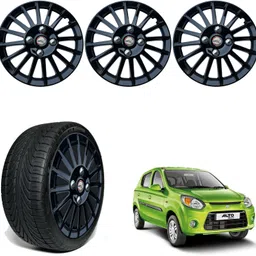wolkomhome Car Wheel cap, Hub Cap 12 Inch Wheel Cover Multi Spike Full Black CS0 Wheel Cover For Maruti Alto 800-picture-13