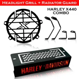 asryd Heavy Radiator Guard & Headlight Grill for Harley Davidson X440 Bike Bike Radiator Guard-picture-7
