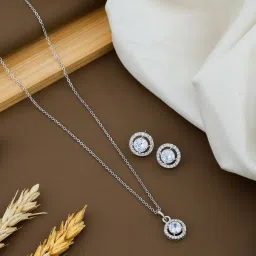 Sterling Silver Sterling Silver White Jewel Set-image-7