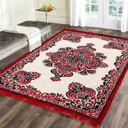 Red, Black Cotton Carpet-47