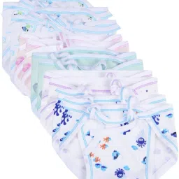 New Born Washable Reusable Hosiery Cotton Diapers/Nappy 0-6 Months (Multicolour) - Pack of 10-34