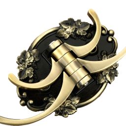 Premium Antique Brass Finished Cloth Holder Marble Key Holder-image-73