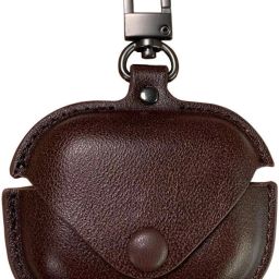 Pouch for boAt Airdopes 161 Cover Leather Storage Bag Earphone Cover with Keychain-16