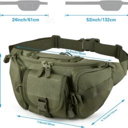 Darwn Tactical Fanny Pack Waist Bag Military Hip Belt OutdoorBumbag A7 WAIST WAIST BAG-image-45