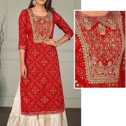 Women Printed kurta Pant palazzo and dupatta set Embroidered Kurta, Sharara & Dupatta Set-picture-21