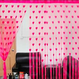 213 cm (7 ft) Polyester Transparent Door Curtain Single Curtain-image-1