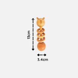 erenjoy Bunny Head, Rabbit & Dumbbell Rattle for Infants Rattle image 2