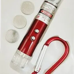 deepak badkur 3 In 1- LED Flashlight + Torch Keychain + Laser Pointer (650 nm, Green) (650 nm, Red)-image-15