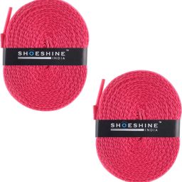SHOESHINE Flat Shoelace For Athletic and sneaker shoes 90cm Pink Shoe Lace-23