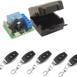 433Mhz Wireless Remote Control DC12V 1CH Relay Receiver 1 Module With 5 Remote Electronic Components Electronic Hobby Kit-15